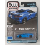 Auto World 1:64 Chevrolet Corvette 2020 rapid blue